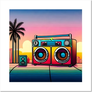 Retro Pop Boombox - 90s retro pop art Posters and Art